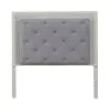 Liberty Furniture 781-BR13HU Liberty Furniture 781-BR13HU Reflections - Queen Upholstered Panel Headboard With Lights - Pearl White