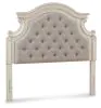 Ashley Furniture B743-87 Realyn - Full UPH Panel Headboard - Chipped White