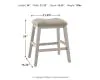 Ashley Furniture D394-024 Skempton - Upholstered Stool (Set of 2) - White
