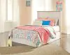 Ashley Furniture B267-87 Willowton - Full Panel Headboard - Whitewash