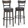 Ashley Furniture D388-230 Caitbrook - Tall UPH Swivel Barstool - Gray