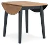 Ashley Furniture D399/15/01(2) Ashley Furniture D399/15/01(2) Gesthaven - 5 Pc. - Round Dining Room Drop Leaf Table, 4 Side Chairs - Natural / Blue