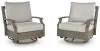 Ashley Furniture P701-821 Rainier Ranch - Swivel Glider Chair With Cushion - Brown / Beige
