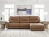 Ashley Furniture PCU62606S22 Ashley Furniture PCU62606S22 DeepWakes - 3-Piece Power Reclining Sofa With RAF Press Back Power Chaise - Caramel
