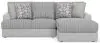 Jackson Furniture Industries 3480/46/76-18 Titan - 2 Piece Sofa Chaise With Comfort Coil Seating (Right Side Facing Chaise) - Moonstruck