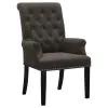 CoasterEssence 115173 Alana - Velvet Upholstered Dining Arm Chair - Brown