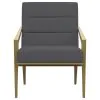 Coaster Fine Furniture 903144 Kirra - Upholstered Metal Arm Accent Chair - Dark Gray