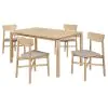 Coaster Fine Furniture 108551-S5 Parkridge - 5 Piece Wood Dining Set - White Washed