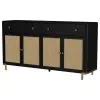 Coaster Fine Furniture 108935BLK Arini - 2-Drawer Cane Door Dining Sideboard Server - Black