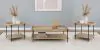 Coaster Fine Furniture 710308-S3 Fallon - 3 Piece Rectangular Coffee And End Table Set - Natural