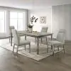 New Classic 40-D1248-D4C Lennox - 5 Piece Dining Room Set (Dining Table With 4 Chairs) - Gray / Silver