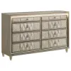 Coaster Fine Furniture 222661KE-S4 Lorient - 4 Piece Eastern King Bedroom Set - Ivory And Camel