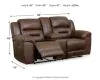 Ashley Furniture 3990496 Ashley Furniture 3990496 Stoneland - DBL REC PWR Loveseat w/Console - Chocolate