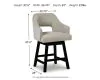 Ashley Furniture D380-724 Ashley Furniture D380-724 Tallenger - UPH Swivel Barstool (Set of 2) - Beige