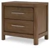 Ashley Furniture B974-92 Cabalynn - Two Drawer Night Stand - Light Brown