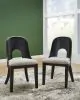 Ashley Furniture D821/25/01(2)/02A/60 Rowanbeck - 8 Pc. - Dining Table, 4 Side Chairs, 2 Arm Chairs, Server - Black