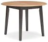 Ashley Furniture D396-15 Gesthaven - Round Dining Room Drop Leaf Table - Natural / Brown