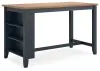 Ashley Furniture D399/13/124(2) Ashley Furniture D399/13/124(2) Gesthaven - 5 Pc. - Rectangular Dining Room Counter Table, 4  Barstools - Natural / Blue