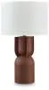 Ashley Furniture L207534 Rowandale - Metal Table Lamp - Brick Red