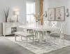 Ashley Furniture D642/45/01(2)/00/60 Robbinsdale - 7 Pc. - Rectangular Dining Room Extension Table, 4 Upholstered Side Chairs, Bench, Server - Antique White