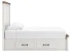 Ashley Furniture B4615B14 Ashley Furniture B4615B14 Savonport - Queen Panel Bed With 2 Under Bed Storage Units - White / Brown