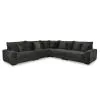 New Classic 23-5482K-5P Embrace - 5 Piece Sectional (RAF Chair & LAF Chair & 2 Armless Chairs & Wedge) - Charcoal