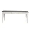 Liberty Furniture 417-T4072 Allyson Park - Rectangular Leg Table - Wirebrushed White / Charcoal