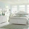Liberty Furniture 607-BR-QPBDMC Liberty Furniture 607-BR-QPBDMC Summer House - 4 Piece Bedroom Set (Queen Panel Bed, Dresser & Mirror, Chest) - Oyster White