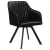 CoasterElevations 193372BLK Arika - Leatherette Upholstered Swivel Dining Arm Chair - Black