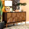 CoasterElevations 953497 Zira - 4-Door Wood Parquet Storage Accent Cabinet - Brown