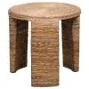 Coaster Fine Furniture 708507 Artina - Woven Rattan Round Side End Table - Natural