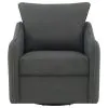 Coaster Fine Furniture 903393 Madia - Upholstered Sloped Arm Swivel Glider Chair - Charcoal