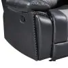 New Classic U7005-13-BKG New Classic U7005-13-BKG Nikko - Glider Recliner - Black / Gray