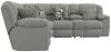 Jackson Furniture Industries 15/36/37/38-28 Quinn - 3 Piece Reclining Sectional With 4 Reclining Seats, Storage Arms, Storage Console With Lights, And Drop Down Table - Nature