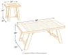 Ashley Furniture T351-13 Noorbrook - Occasional Table Set (Set of 3) - Black / Pewter