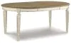 Ashley Furniture D743-35 Realyn - Oval Dining Room Extension Table - Chipped White