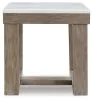 Ashley Furniture T789-2 Loyaska - Square End Table - Brown / Ivory
