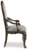 Ashley Furniture D947-01A Maylee - Dining Upholstered Arm Chair (Set of 2) - Dark Brown