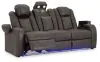Ashley Furniture 3660215 Ashley Furniture 3660215 Fyne-Dyme - Power Reclining Sofa With Adj Headrest - Shadow