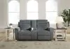 Ashley Furniture 3320296 Barnsana - Dbl Power Reclining Loveseat with Console - Gravel