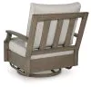 Ashley Furniture P701-821 Rainier Ranch - Swivel Glider Chair With Cushion - Brown / Beige