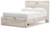 Ashley Furniture B2310B4 Ashley Furniture B2310B4 Lawroy - Queen Panel Bed With Storage Footboard - Light Natural