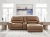 Ashley Furniture PCU62606S4 Ashley Furniture PCU62606S4 DeepWakes - 3-Piece Power Reclining Sectional With RAF Press Back Power Chaise - Caramel