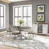 Liberty Furniture 186W-CD-5PDS Liberty Furniture 186W-CD-5PDS Carolina Crossing - 5 Piece Pedestal Table Set - White / Antique Honey