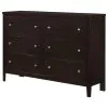 CoasterEveryday 202093 Carlton - 6-Drawer Dresser - Cappuccino