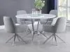 CoasterElevations 110321 Abby - Round Lazy Susan Dining Table - White High Gloss