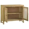 CoasterEssence 953555 Zamora - 2-Door Wood Accent Cabinet With Woven Cane - Natural