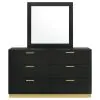 Coaster Fine Furniture 224783M Caraway - 6-Drawer Dresser With Mirror - Black