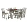 Intercon DK-TA-3676G-RFO-C Drake - Counter Table - Rustic White / French Oak