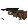 CoasterEveryday 801861 Maddox - L-Shape Office Computer Desk - Black